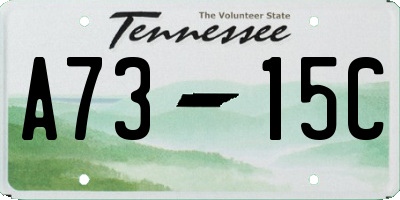 TN license plate A7315C