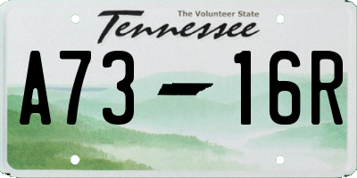 TN license plate A7316R
