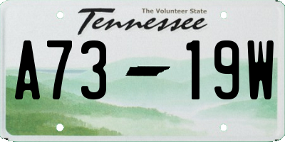 TN license plate A7319W