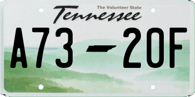 TN license plate A7320F