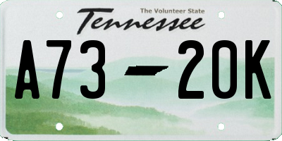 TN license plate A7320K