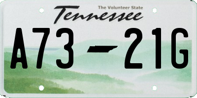 TN license plate A7321G