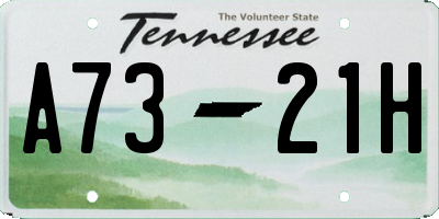 TN license plate A7321H