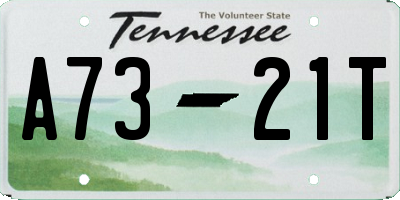 TN license plate A7321T