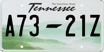 TN license plate A7321Z