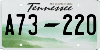TN license plate A7322O