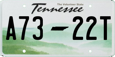 TN license plate A7322T