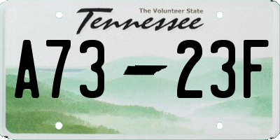 TN license plate A7323F