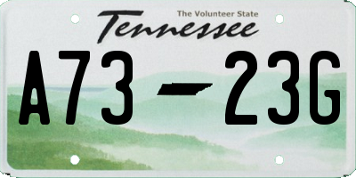 TN license plate A7323G