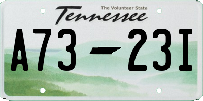 TN license plate A7323I