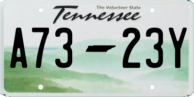 TN license plate A7323Y