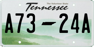 TN license plate A7324A