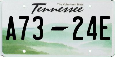 TN license plate A7324E