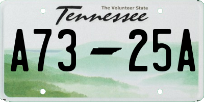 TN license plate A7325A