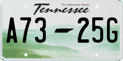 TN license plate A7325G