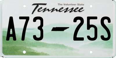 TN license plate A7325S