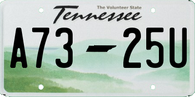 TN license plate A7325U