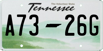 TN license plate A7326G