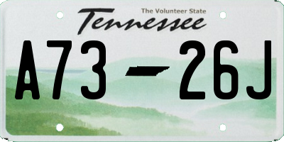TN license plate A7326J
