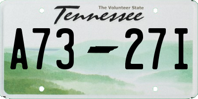 TN license plate A7327I