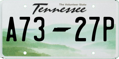 TN license plate A7327P