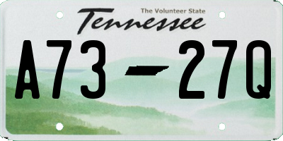 TN license plate A7327Q
