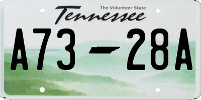 TN license plate A7328A