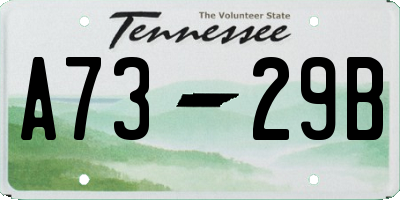 TN license plate A7329B