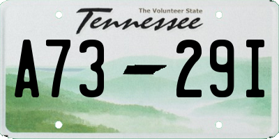 TN license plate A7329I