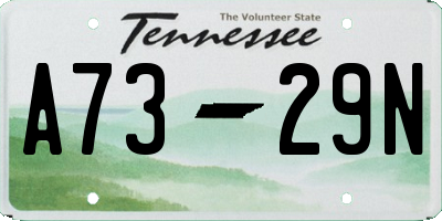 TN license plate A7329N
