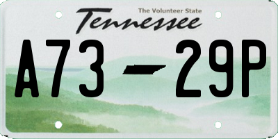 TN license plate A7329P