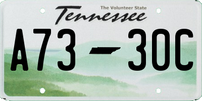 TN license plate A7330C