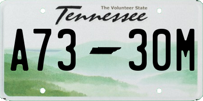 TN license plate A7330M