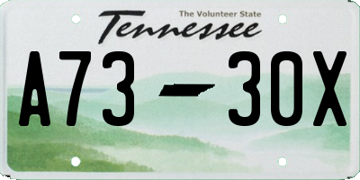 TN license plate A7330X