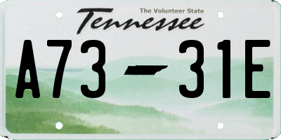TN license plate A7331E