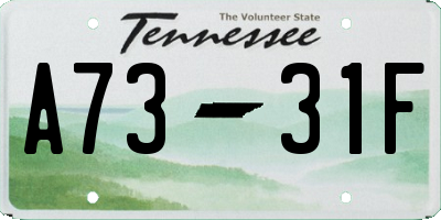 TN license plate A7331F