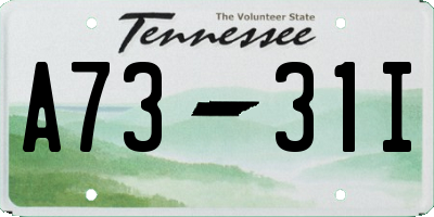 TN license plate A7331I