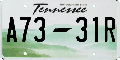 TN license plate A7331R