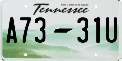 TN license plate A7331U