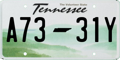 TN license plate A7331Y