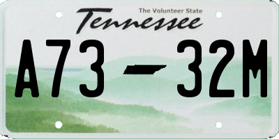TN license plate A7332M