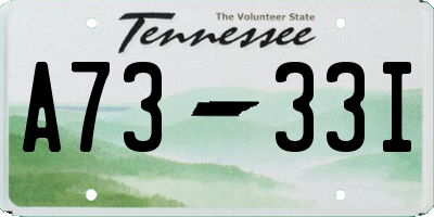 TN license plate A7333I