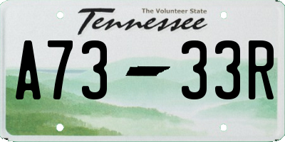 TN license plate A7333R