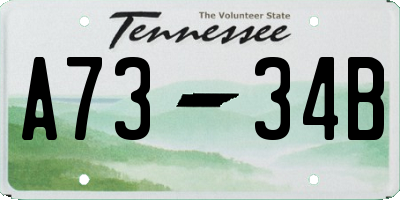 TN license plate A7334B