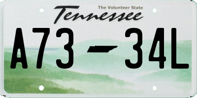 TN license plate A7334L