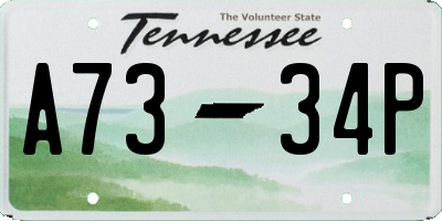 TN license plate A7334P