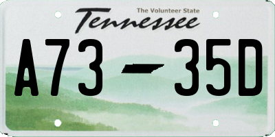 TN license plate A7335D