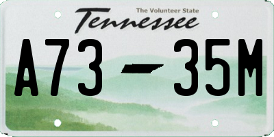 TN license plate A7335M