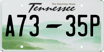 TN license plate A7335P