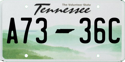 TN license plate A7336C
